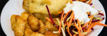 TGIF with a simple and easy Swiss cheese Chicken Kiev with potato gems and beetroot coleslaw Gary Lum