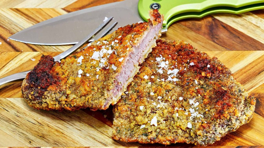 Crumbed porterhouse steak