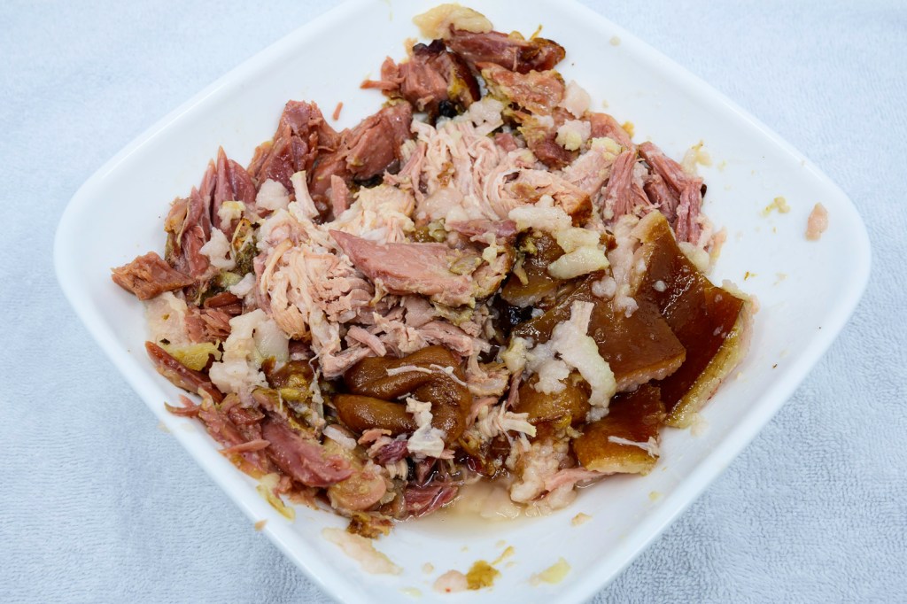 Slowly cooked speck and hock