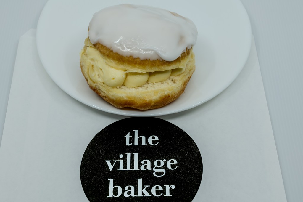 Custard filled Berliner from The Village Baker Black Forrest