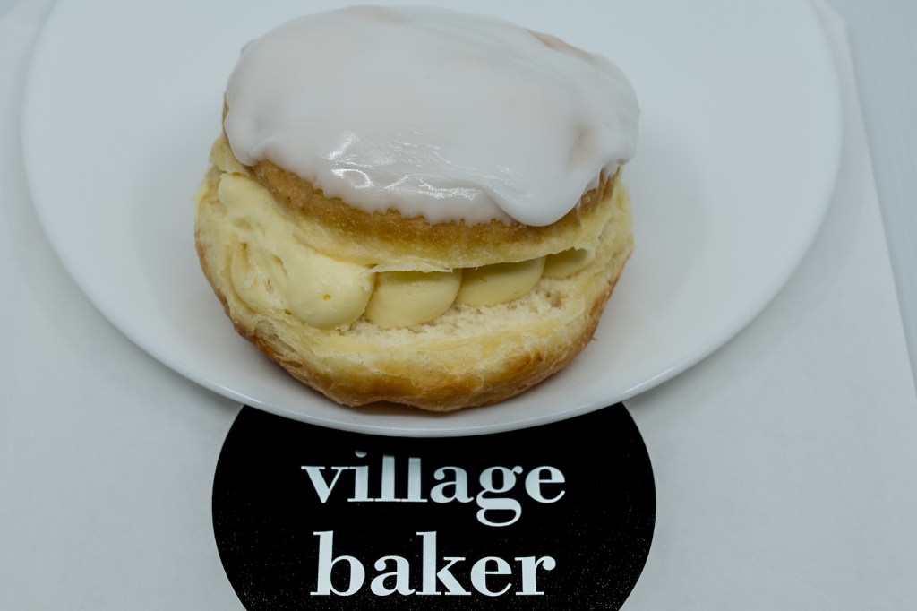Custard filled Berliner from The Village Baker Black Forrest