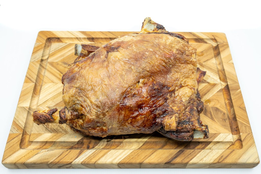 Slowly roasted lamb shoulder