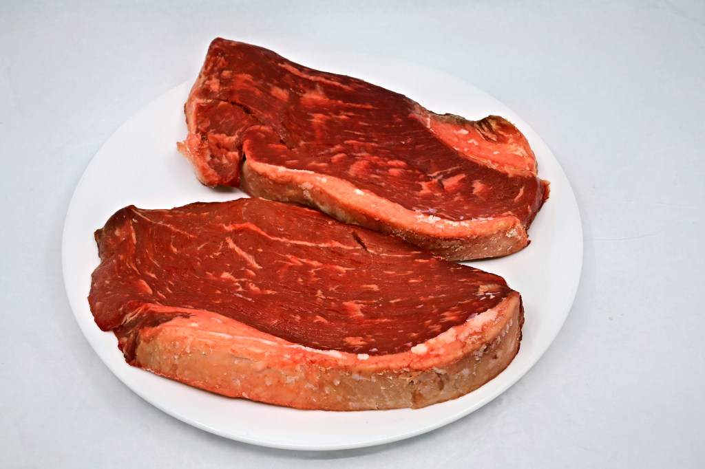 Dry-brined rump steaks