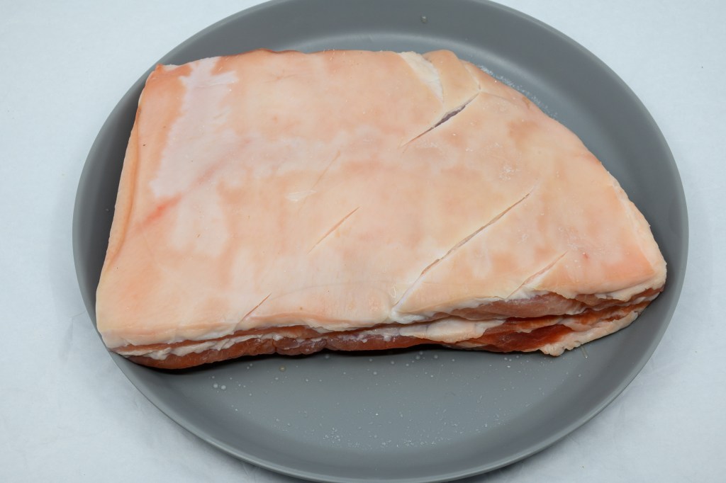 Dry brined pork belly
