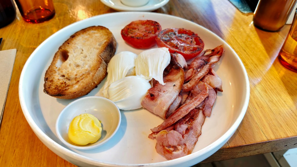Bacon and eggs from Space Kitchen